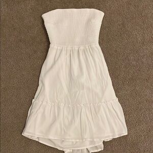 Hollister White Strapless Dress